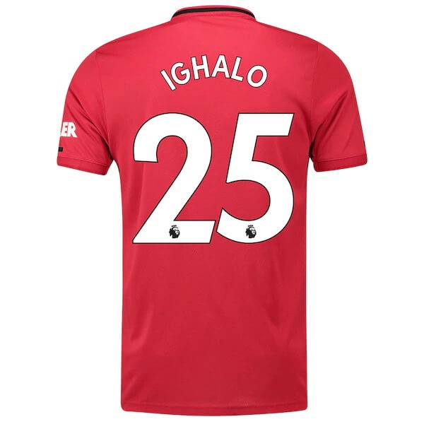 Maillot Football Manchester United NO.25 Ighalo Domicile 2019-20 Rouge